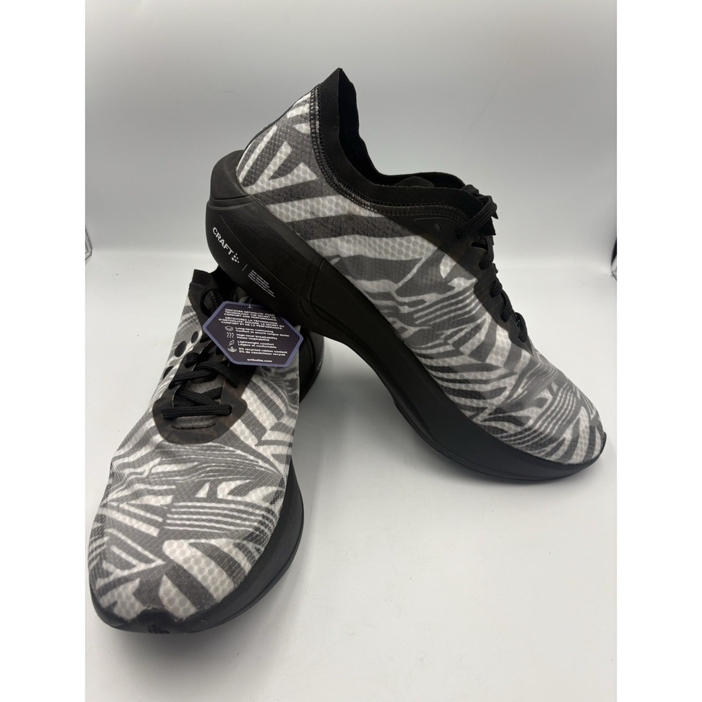 Craft Men's Gray/Black Abstract Pattern Low Top Lace-Up Athletic Sneakers